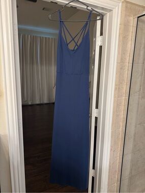 Classic Navy Strappy Maxi Dress - Women's
